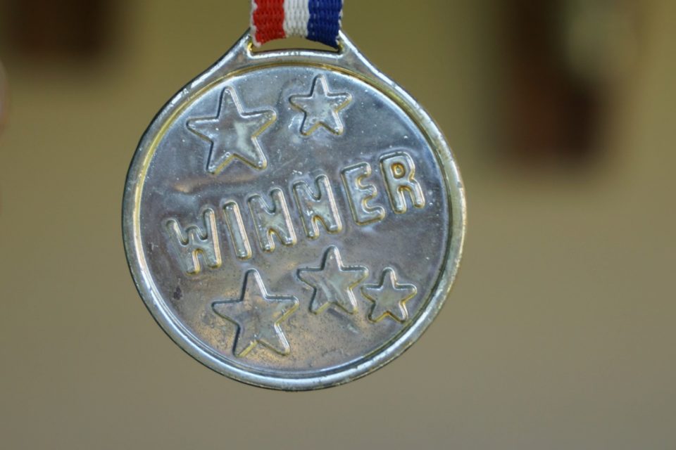 Sports medal with the word Winner