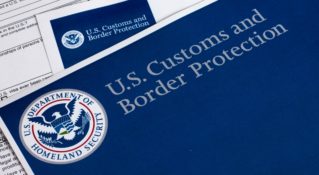 Customs compliance paperwork from the U.S. Customs and Border Protection agency