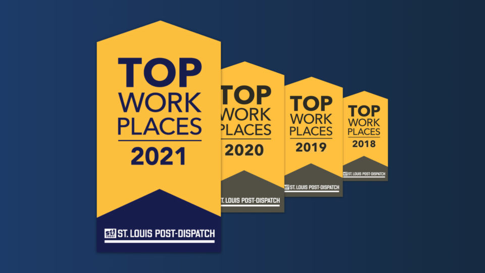 Flat World has been named a Top Workplace in St. Louis for four consecutive years